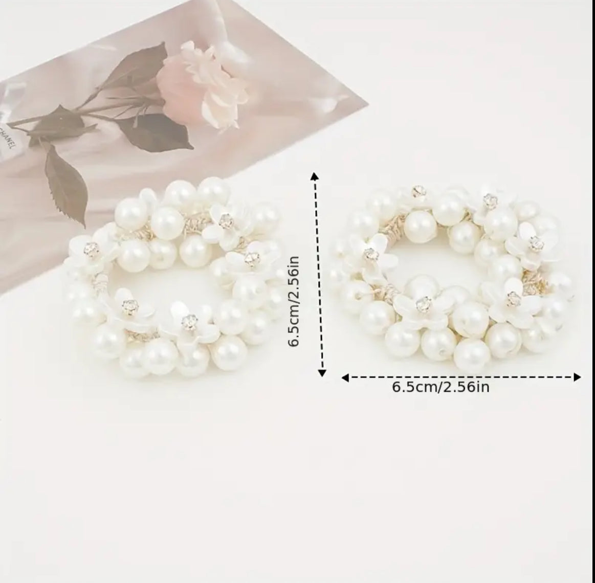 Elegant Flower Hair Ties, Fashion Bridal Wedding Hair Accessories, Synthetic Resin Hair Bands For Women